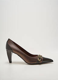 Pantofi cu toc material neted toc de 7 la 9 cm maro BRENDA ZARO femeie