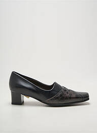 Pantofi cu toc țesătură satinată toc de 4 la 6 cm negru SWEET femeie
