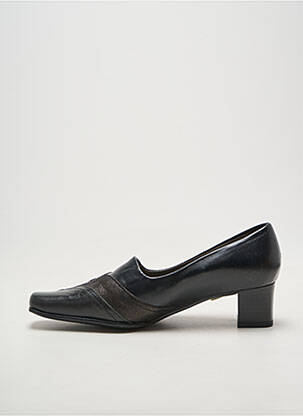 Pantofi cu toc țesătură satinată toc de 4 la 6 cm negru SWEET femeie