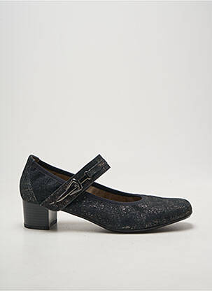 Pantofi cu toc țesătură satinată toc de 4 la 6 cm negru SWEET femeie