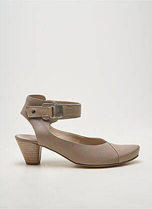 Pantofi cu toc cubanez toc de 4 la 6 cm bej SWEET femeie