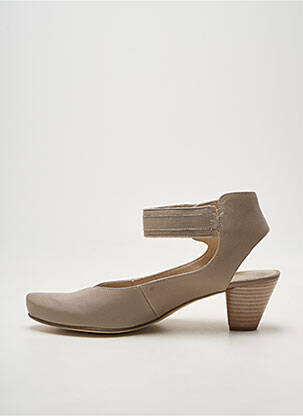 Pantofi cu toc cubanez toc de 4 la 6 cm bej SWEET femeie