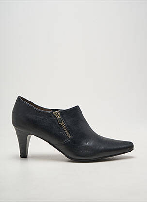 Botine/ghete țesătură satinată toc de 7 la 9 cm negru SWEET femeie