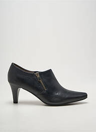 Botine/ghete țesătură satinată toc de 7 la 9 cm negru SWEET femeie