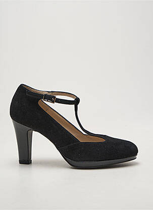 Pantofi cu toc țesătură satinată toc de 7 la 9 cm negru BRENDA ZARO femeie