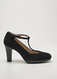 Pantofi cu toc țesătură satinată toc de 7 la 9 cm negru BRENDA ZARO femeie