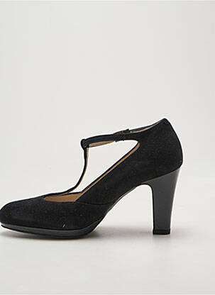Pantofi cu toc țesătură satinată toc de 7 la 9 cm negru BRENDA ZARO femeie