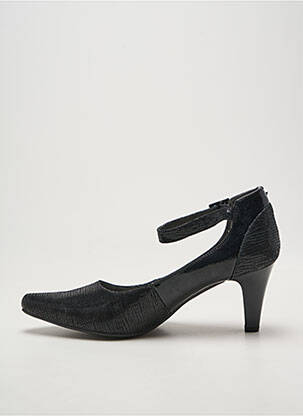 Pantofi cu toc material neted toc de 4 la 6 cm negru SWEET femeie