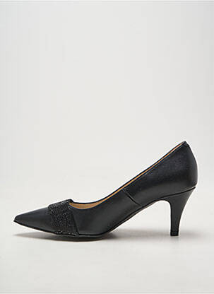 Pantofi cu toc țesătură satinată toc de 4 la 6 cm negru BRENDA ZARO femeie