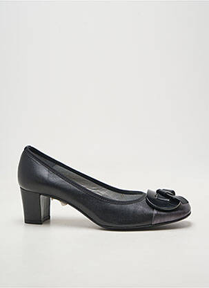 Pantofi cu toc țesătură satinată toc de 4 la 6 cm negru BRENDA ZARO femeie
