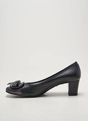 Pantofi cu toc țesătură satinată toc de 4 la 6 cm negru BRENDA ZARO femeie