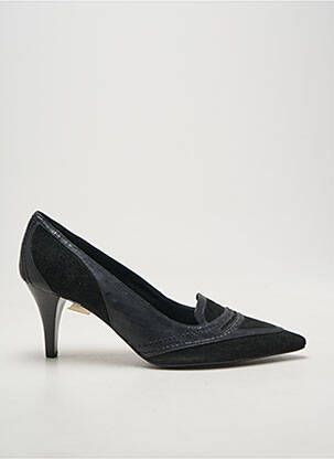 Pantofi cu toc țesătură satinată toc de 7 la 9 cm negru ILARIO FERUCCI femeie