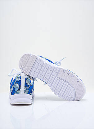 Adidași vârf rotund toc plat până la 3 cm albastru SANS MARQUE femeie