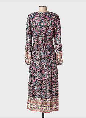 Rochie lungă mâneci lungi mâneci lungi negru C'EST BEAU LA VIE femeie