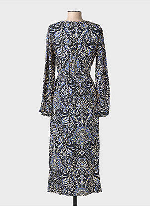 Rochie lungă mâneci lungi mâneci lungi albastru JULIE GUERLANDE femeie