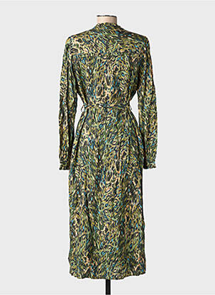 Rochie lungă mâneci lungi mâneci lungi verde JULIE GUERLANDE femeie