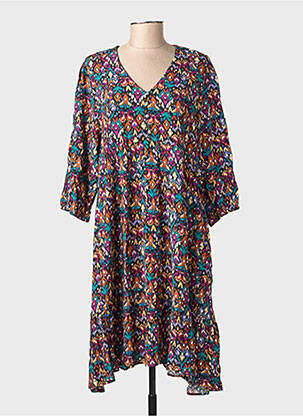 Rochie midi mâneci 3/4 mâneci 3/4 negru C'EST BEAU LA VIE femeie