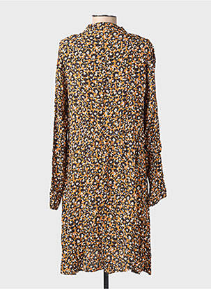 Rochie midi imprimeu floral mâneci lungi maro C'EST BEAU LA VIE femeie