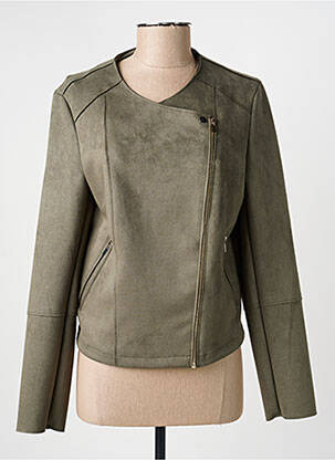 Jachete casual guler rotund verde JULIE GUERLANDE femeie
