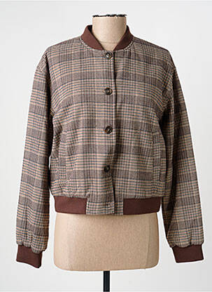 Jachete casual guler rotund maro C'EST BEAU LA VIE femeie