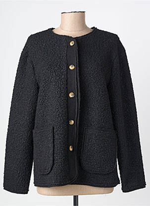 Jachete casual guler rotund negru JULIE GUERLANDE femeie