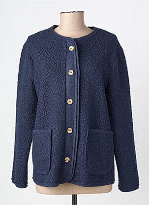 Jachete casual guler rotund albastru JULIE GUERLANDE femeie
