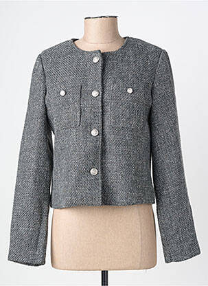 Jachete casual guler rotund gri JULIE GUERLANDE femeie