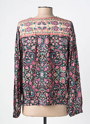 Cămașă imprimeu floral mâneci lungi negru C'EST BEAU LA VIE femeie