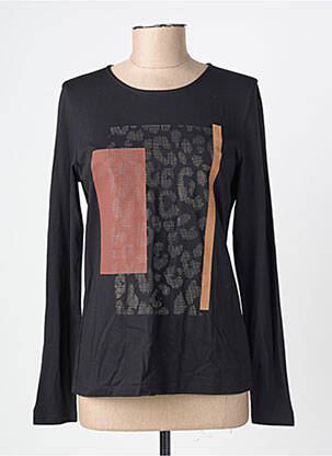Tricou mâneci lungi mâneci lungi negru JULIE GUERLANDE femeie