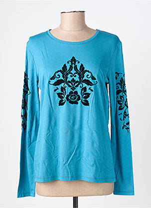 Tricou mâneci lungi mâneci lungi albastru JULIE GUERLANDE femeie