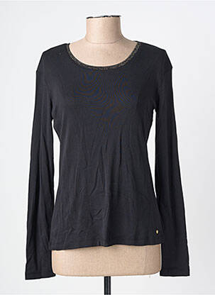 Tricou mâneci lungi mâneci lungi negru C'EST BEAU LA VIE femeie