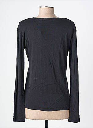 Tricou mâneci lungi mâneci lungi negru C'EST BEAU LA VIE femeie