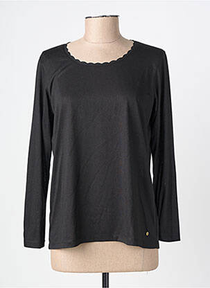 Tricou mâneci lungi mâneci lungi negru C'EST BEAU LA VIE femeie