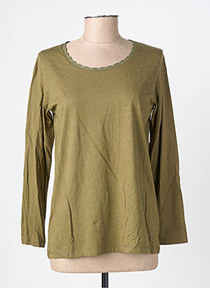 Tricou mâneci lungi mâneci lungi verde C'EST BEAU LA VIE femeie