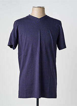 Tricou croială cambrată mâneci scurte albastru CAMBRIDGE bărbat