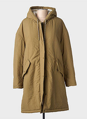 Parka mâneci lungi cu glugă verde C'EST BEAU LA VIE femeie