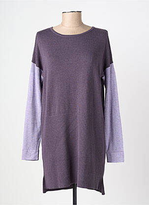 Pulover tunică guler rotund mâneci lungi violet WHITE STUFF femeie
