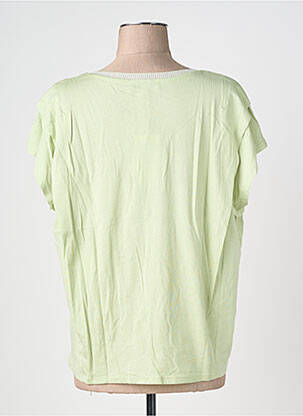 Tricou croială dreaptă mâneci scurte verde GARCIA femeie