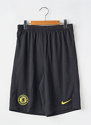 Șort țesătură poplin talie elastică negru NIKE copil