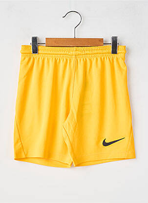 Șort țesătură poplin talie elastică galben NIKE copil
