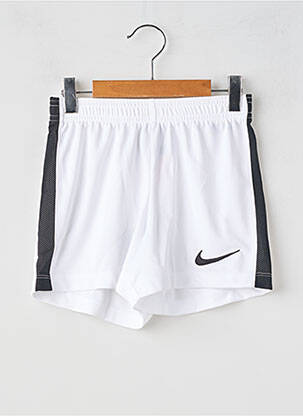 Șort țesătură poplin talie elastică alb NIKE copil