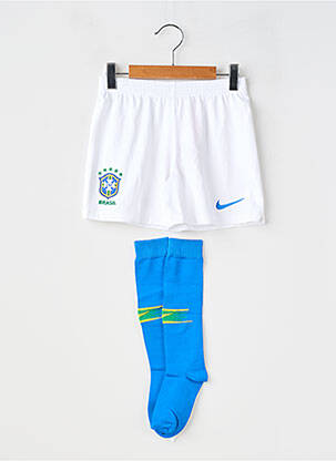 Șort croială dreaptă talie elastică alb NIKE băiat