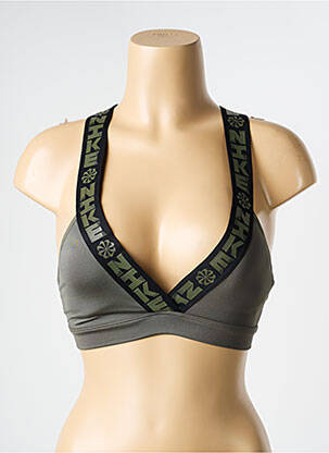 Sutien fără armatură sutien cupe întregi cu decolteu înalt verde NIKE femeie