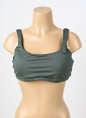 Sutien de costum de baie elasticitate sutien cu susținere înaltă și burete detașabil verde NIKE femeie