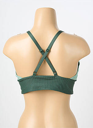 Sutien efect material satinat sutiene verde NIKE femeie