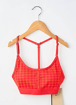 Sutien efect material satinat sutiene portocalie NIKE femeie