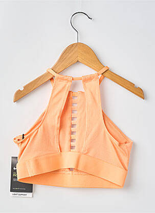 Sutien efect material satinat sutiene portocalie NIKE femeie