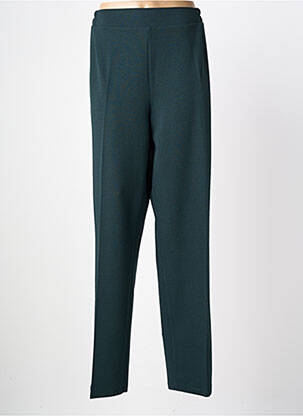 Pantalon drept țesătură crep mărime normală verde GEVANA femeie