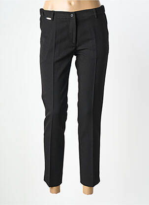 Pantalon 7/8 talie cu cleme mărime normală negru QUATRE VINGT JOURS femeie