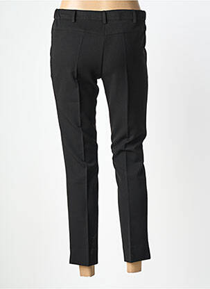 Pantalon 7/8 talie cu cleme mărime normală negru QUATRE VINGT JOURS femeie